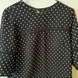Beautiful black shirt with white dots. New, beautiful and elegant.